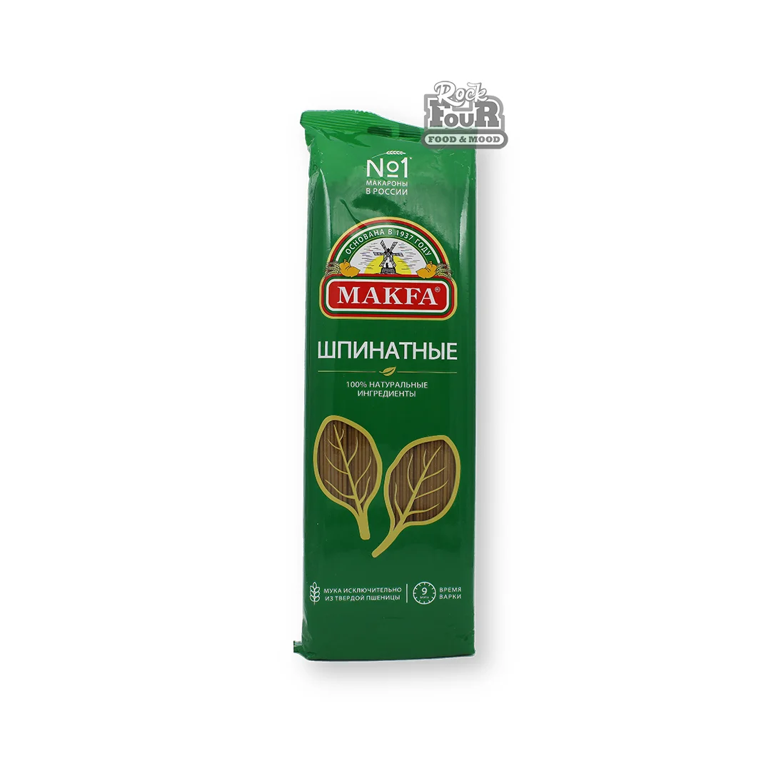 Noodles long "Makfa" spinach 500g